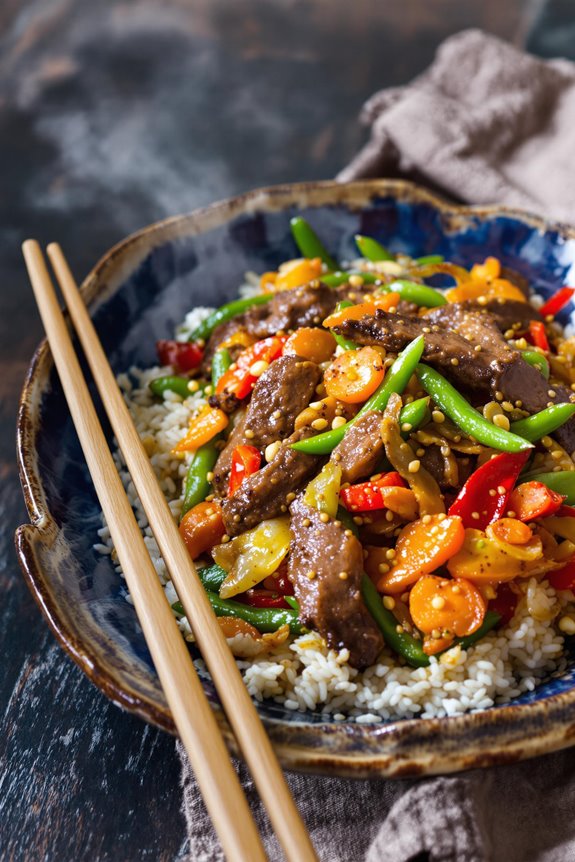 asian spiced beef stir fry