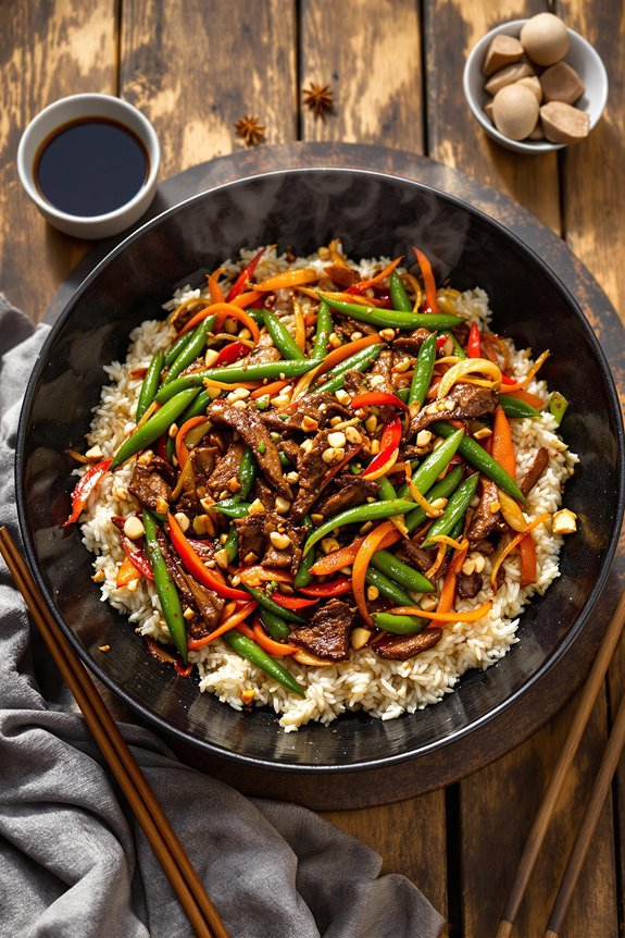 asian spiced beef stir fry