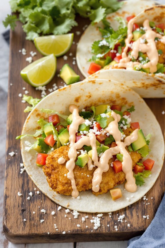 baja style crispy fish tacos