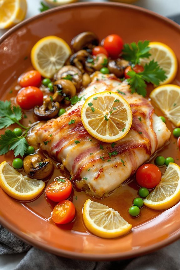 buttery bacon wrapped cod recipe