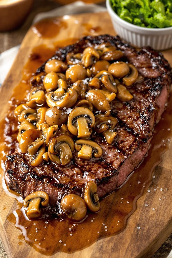 buttery mushroom ribeye delight