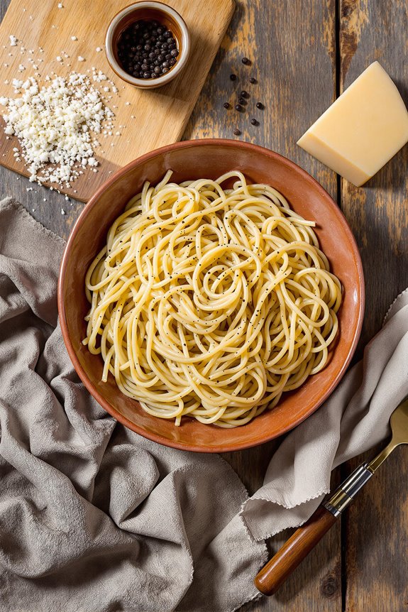 cheese kissed cacio e pepe