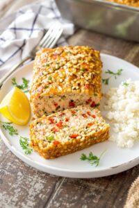 colorful peppers enhance salmon