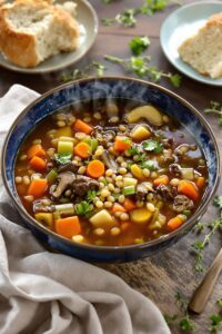 comforting beef barley soup