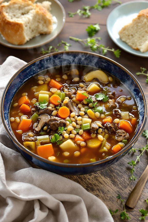 comforting beef barley soup