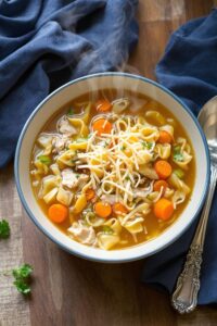 comforting chicken noodle soup