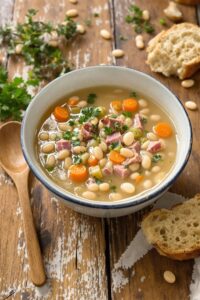 comforting ham and bean