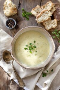 comforting potato leek soup