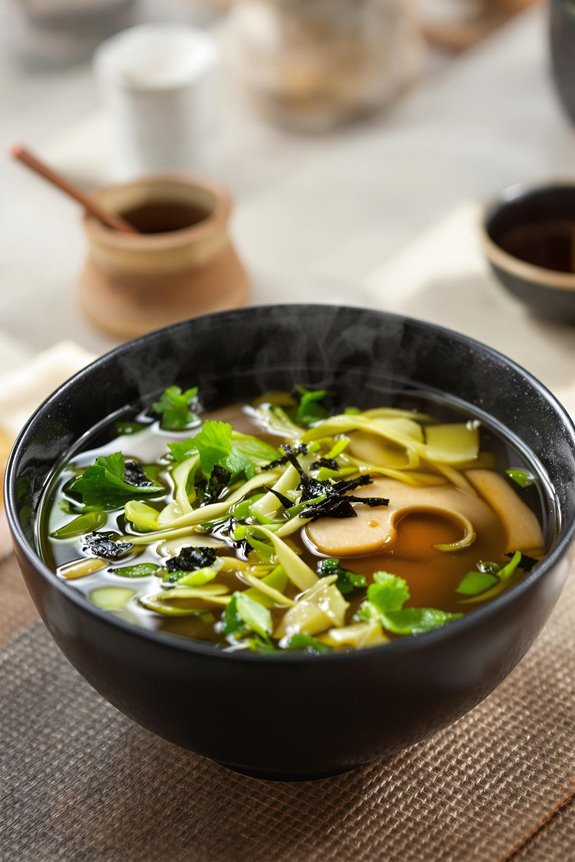 comforting umami rich miso soup