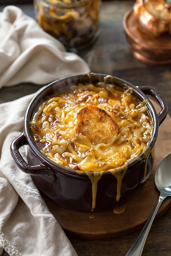 cozy flavorful french onion soup