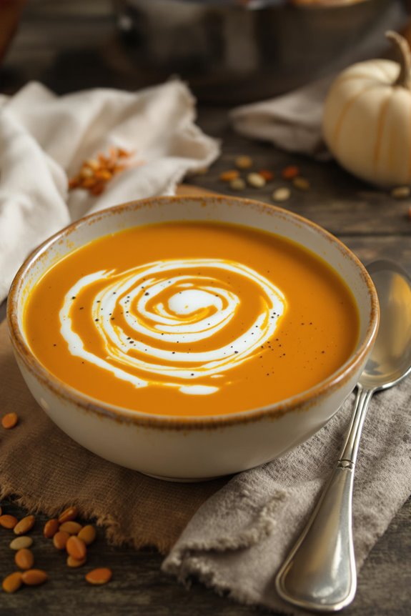 cozy homemade pumpkin soup