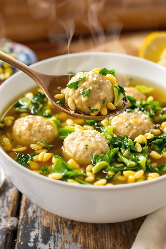 cozy italian meatball soup