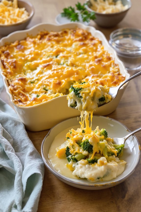 creamy broccoli cheese casserole