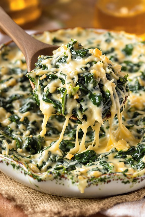 creamy cheesy spinach delight