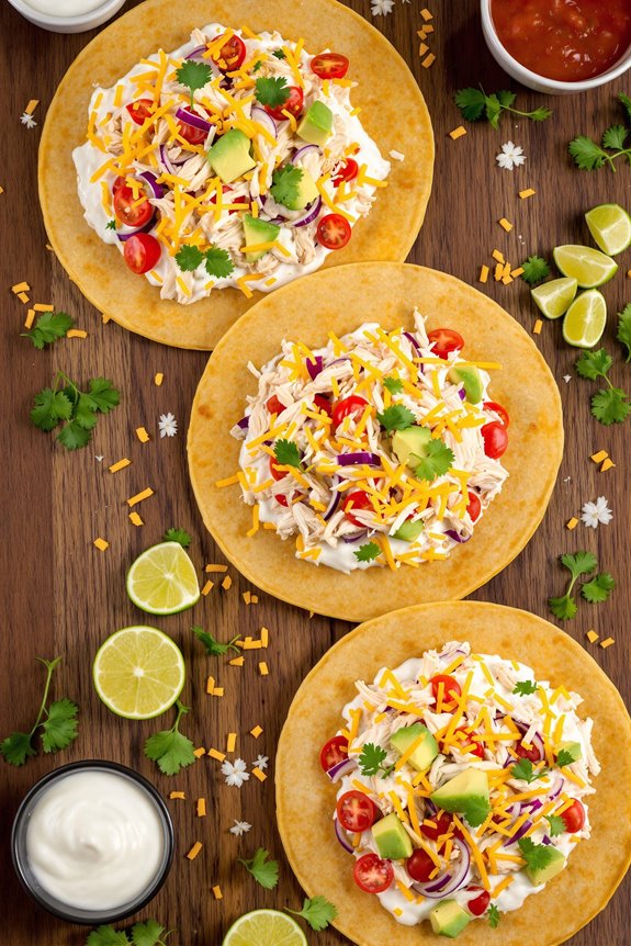creamy mexican chicken tacos