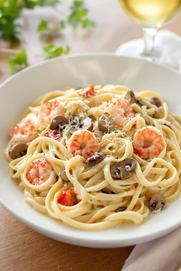 creamy shrimp alfredo pasta