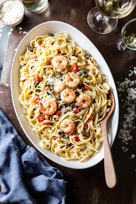 creamy shrimp pasta delight
