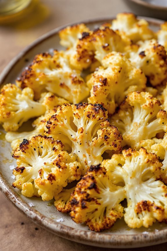crispy roasted golden cauliflower