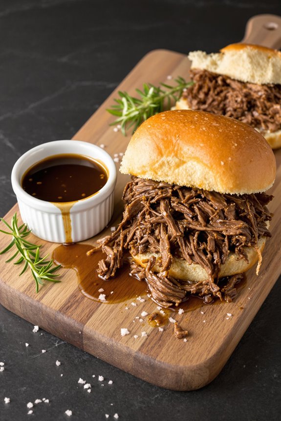 delicious french dip sandwich