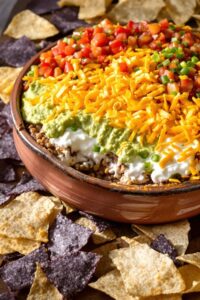 delicious layered mexican dip