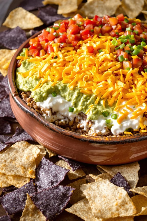 delicious layered mexican dip