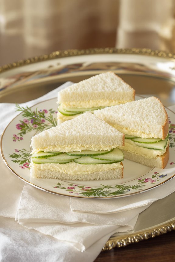 elegant cucumber tea sandwiches