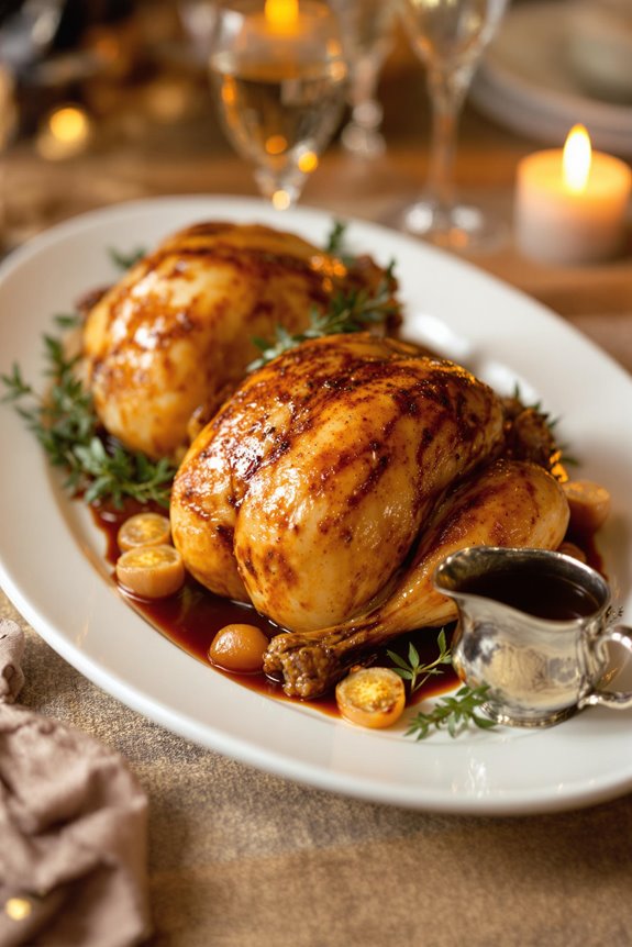elegant roasted cornish hens
