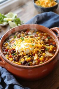 flavorful hearty taco soup