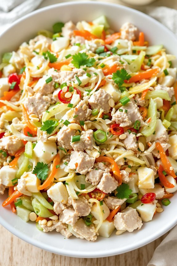 fresh and crunchy tuna salad