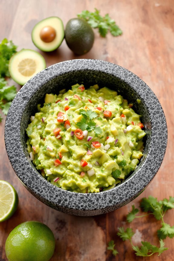 fresh authentic mexican guacamole