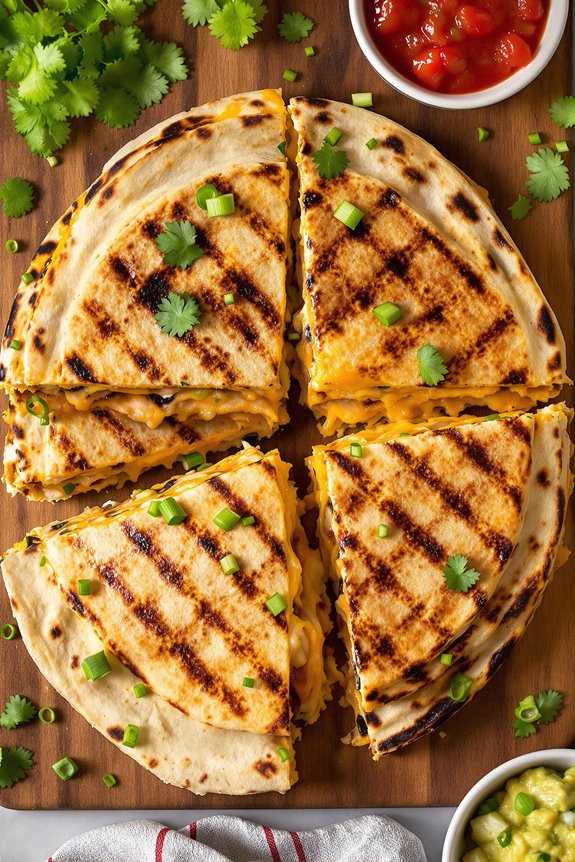 grilled chicken cheese quesadilla