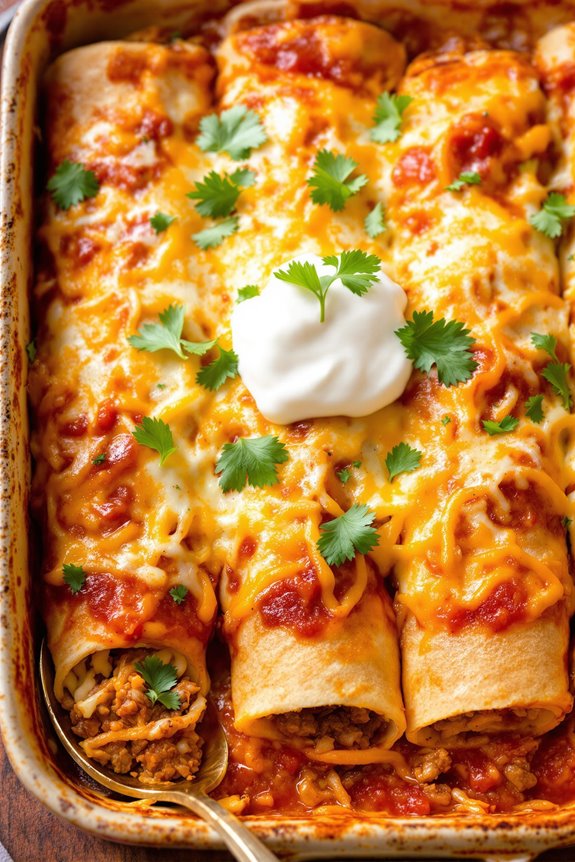 hearty beef enchilada casserole