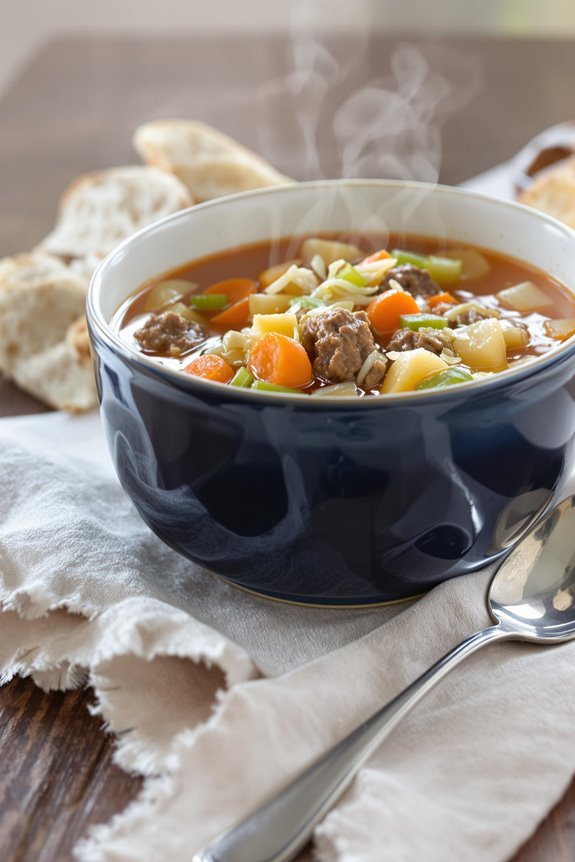 hearty farmhouse hamburger soup