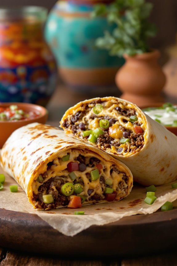 hearty mexican comfort burritos