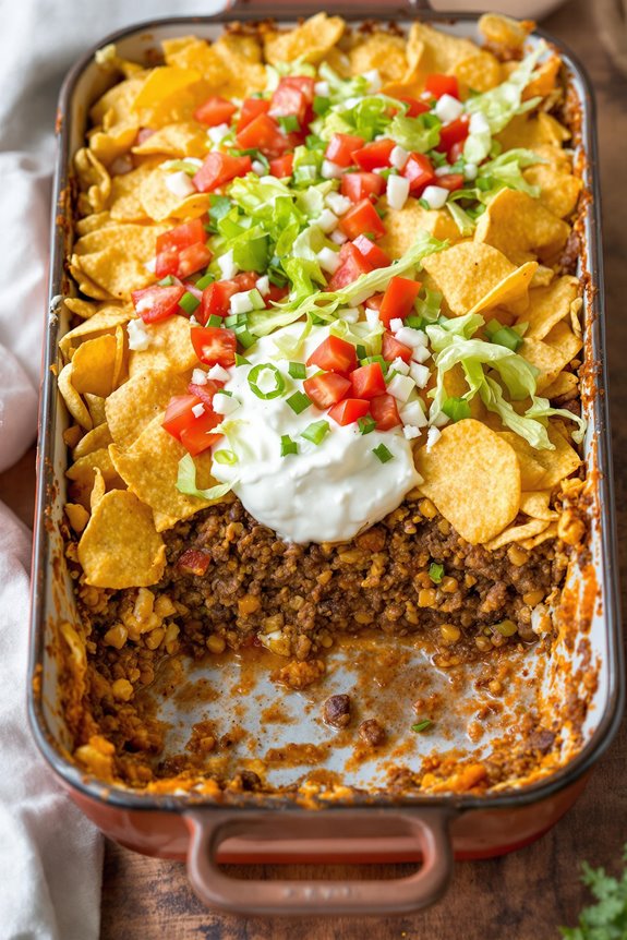 hearty mexican taco casserole
