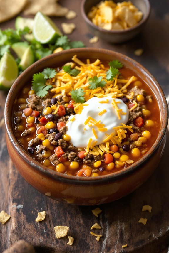 hearty mexican taco soup