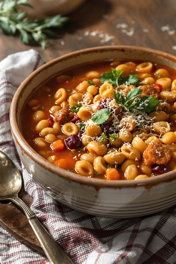 hearty sausage minestrone soup