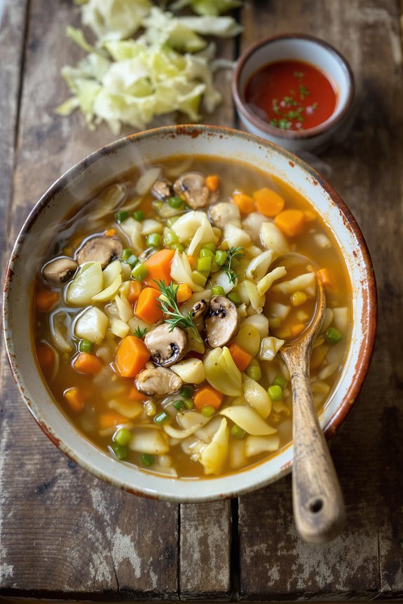 hearty vegetable cabbage soup