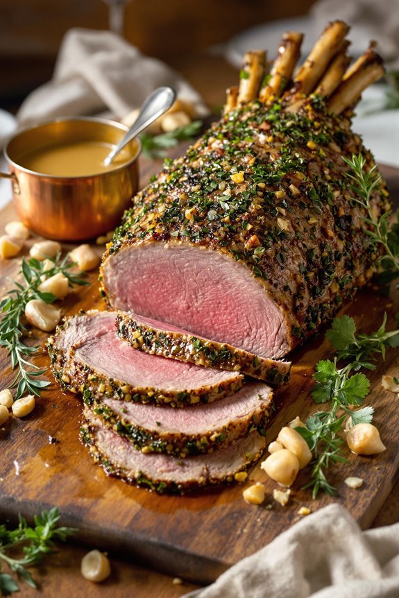 herb crusted leg of lamb