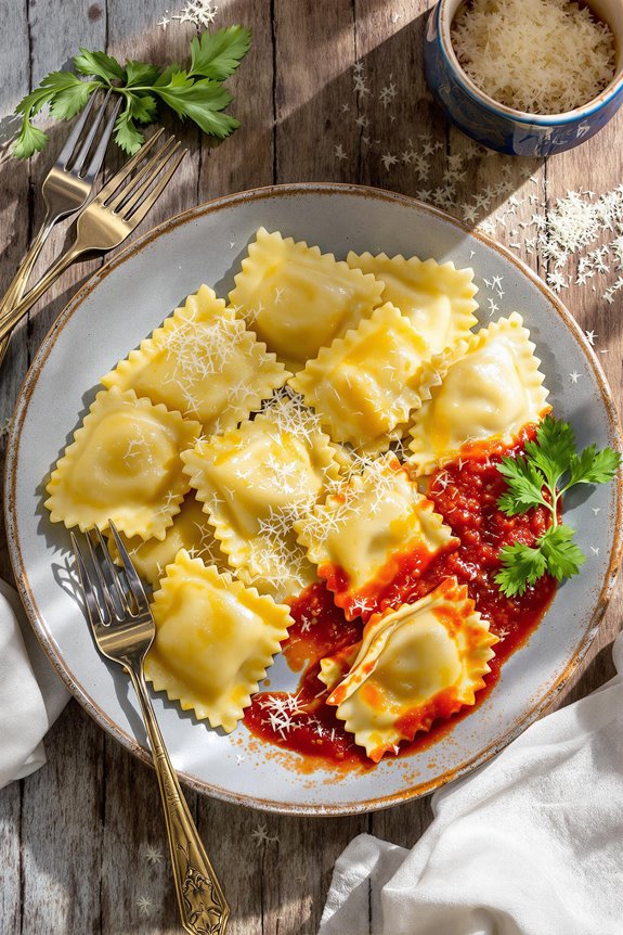 homemade italian cheese ravioli