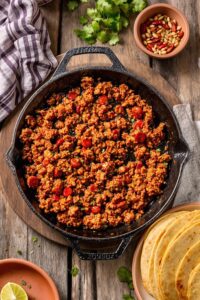 homemade mexican chorizo preparation