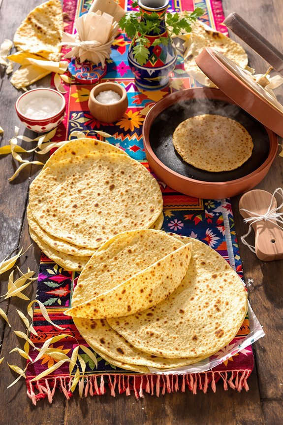 homemade mexican corn tortillas