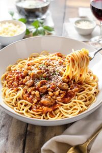 meaty spaghetti dish delight