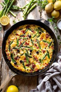 mediterranean bacon asparagus frittata