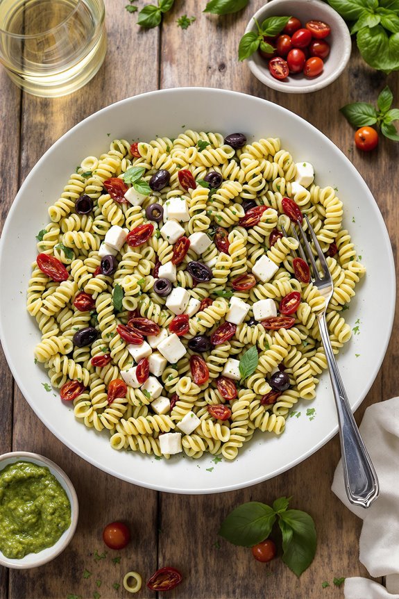 mediterranean pesto pasta recipe