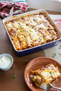 mexican beef enchilada casserole