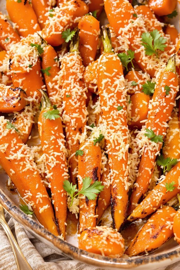 parmesan crusted roasted carrots recipe