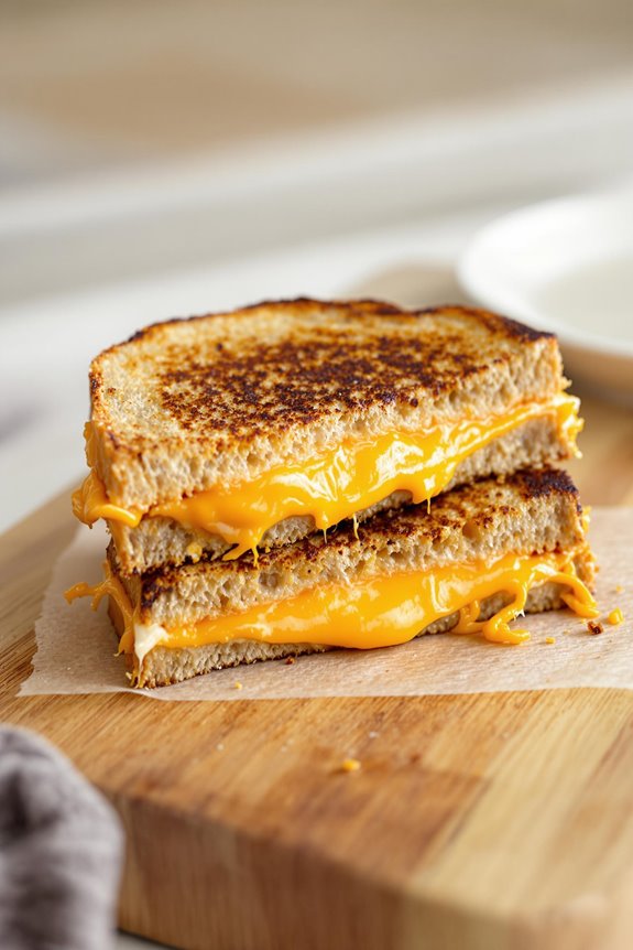 perfect golden brown grilled cheese