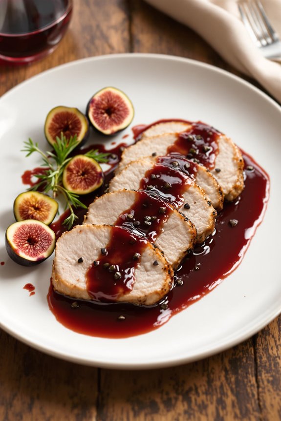 pork glazed with port