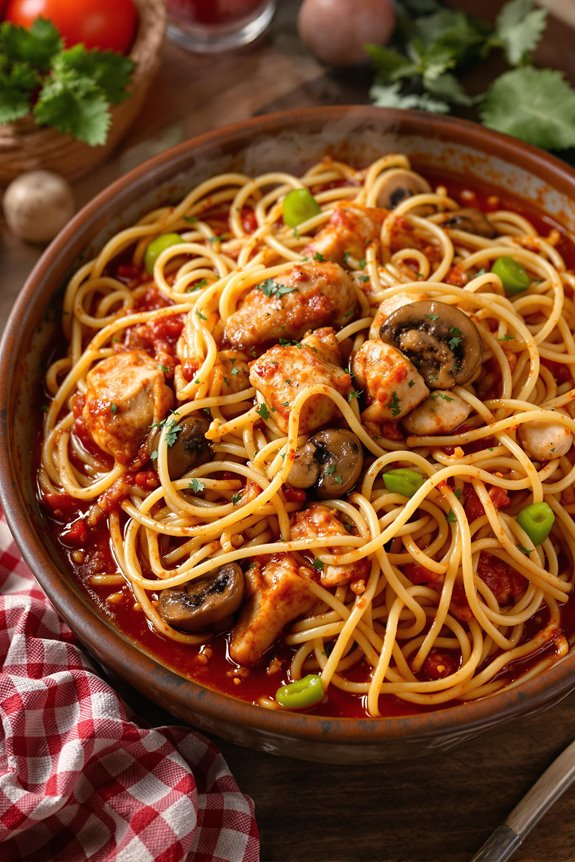 rustic chicken spaghetti recipe